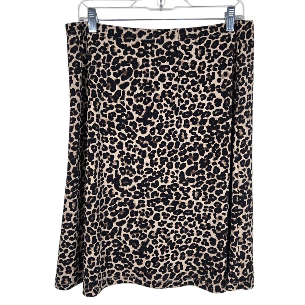 212 Collection Leopard Print Skirt Sz M Brown Black Mob Wife Y2K Grunge Indie